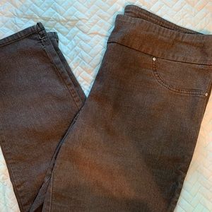 Ruby Rd. Faded black pull on jeans